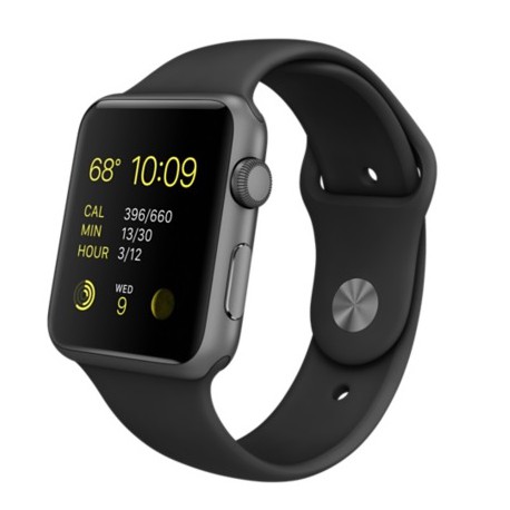 iWatch Apple watch 42mm Gray aluminum Case with Black ...
