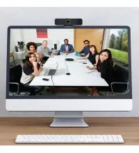 Logitech C925e Business Webcam - Full HD 1080p with Dual Mics mounted on mac