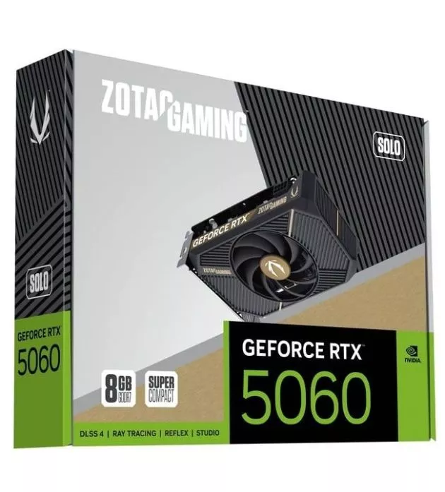ZOTAC GAMING GeForce RTX 5060 SOLO 8GB GDDR7 GPU