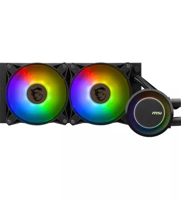 MSI MAG CORELIQUID E240 ARGB 240mm AIO Liquid CPU Cooler, RGB dual fans MSI MAG CORELIQUID E240 ARGB 240mm AIO Liquid CPU Cooler, RGB dual fans