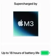 Apple MacBook Air 13.6" MC8P4LL/A - M3 Chip, 24GB RAM, 512GB SSD, battery life