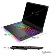 HP OMEN MAX 16T- AH000 Gaming Laptop, Ultra 9 275HX, 32GB, RTX 5090, 240Hz, dimensions