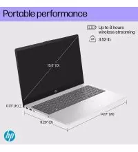 HP 15-FD100 15.6" everyday Laptop - Intel Core 7 150U, 256GB, 8GB RAM, 8 hours battery