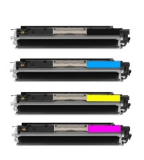 Replacement Toner HP 126A Cyan/Magenta/Yellow Original LaserJet Toner Cartridges.