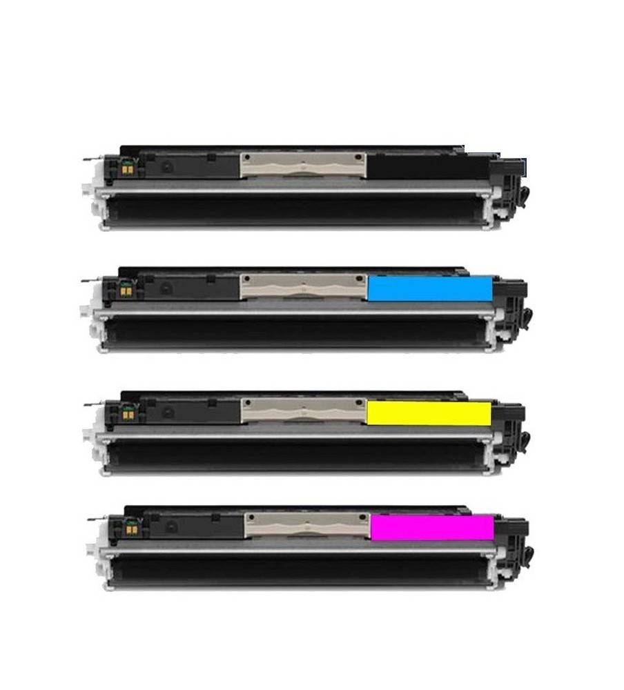 Replacement Toner HP 126A Cyan/Magenta/Yellow Original LaserJet Toner Cartridges.