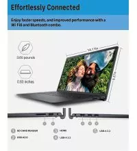 Dell Inspiron 15 3520 Touchscreen Laptop, Core i5-1235U, 8GB RAM, 512GB SSD, ports view