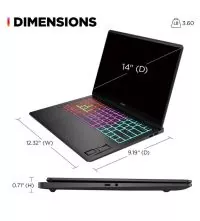 HP OMEN Transcend 14T-FB000 Gaming Laptop, Ultra 9-185H, RTX 4070, 32GB , 1TB SSD, dimensions