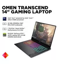 HP OMEN Transcend 14T-FB000 Gaming Laptop, Ultra 9-185H, RTX 4070, 32GB , 1TB SSD, specs