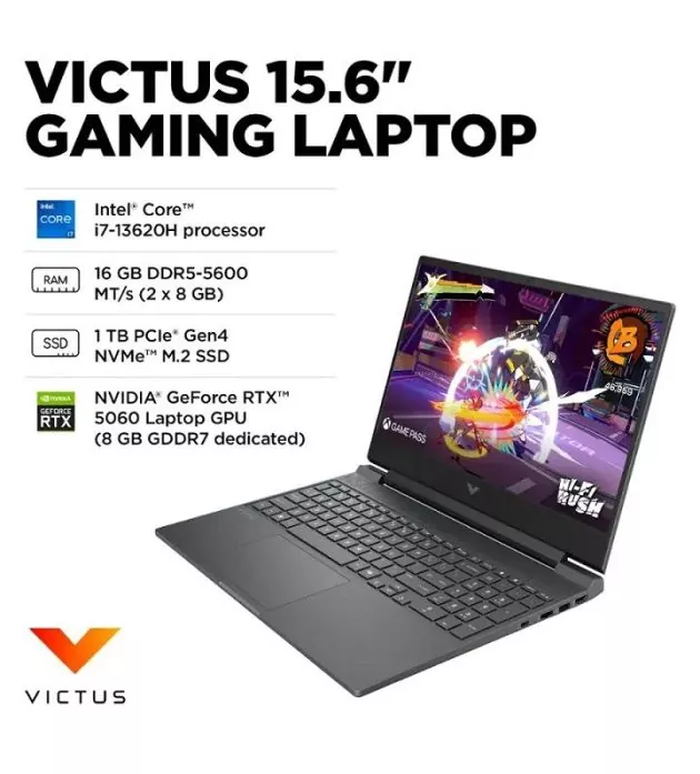 HP Victus 15 Gaming Laptop i7-13620H, RTX 5060, 16GB, 1TB