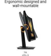 ASUS TUF Curved Gaming Monitor 24 inch VG24VQER - 180Hz, Full HD, ergonomic design