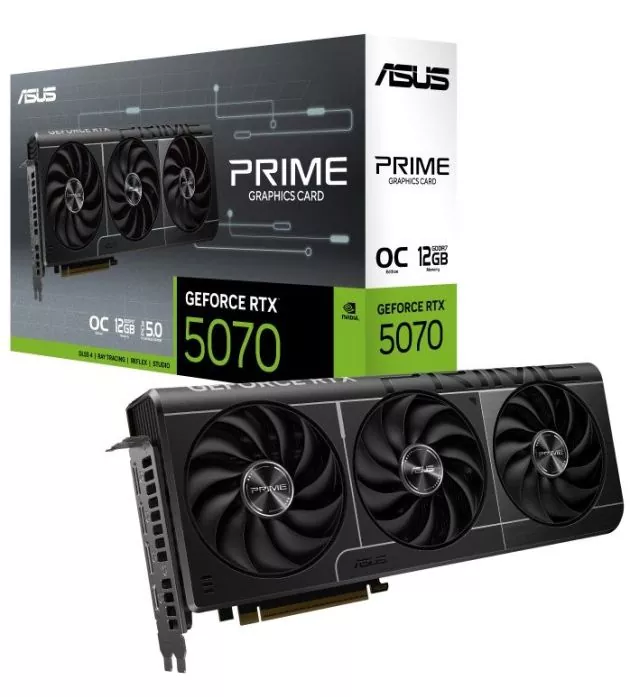 ASUS PRIME Nvidia GeForce RTX 5070 OC Edition 12GB GDDR7 PCIe 5.0 Graphics Card Boxed.