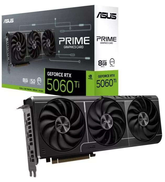 ASUS PRIME NVIDIA GeForce RTX 5060 Ti 8GB GDDR7 PCI Express 5.0 GPU, retail box