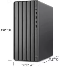 HP ENVY TE01-5085T Gaming Desktop - Core i7 14700F, 16GB RAM, RTX 4060, ports view