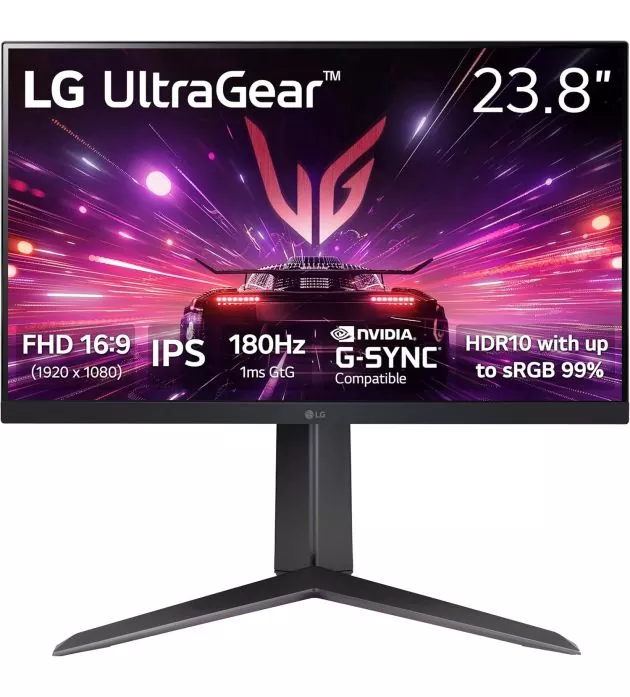 LG UltraGear 24GS65F-B 24″ 180Hz FHD IPS Gaming Monitor with G-SYNC