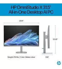 HP OmniStudio X 32-C0009 All-in-One Desktop 4K - Ultra 7 155H, 16GB, dimensions