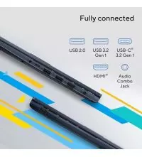 ASUS VivoBook 14 Business Laptop - Core 5 120U, 8GB RAM, 256GB SSD, ports view