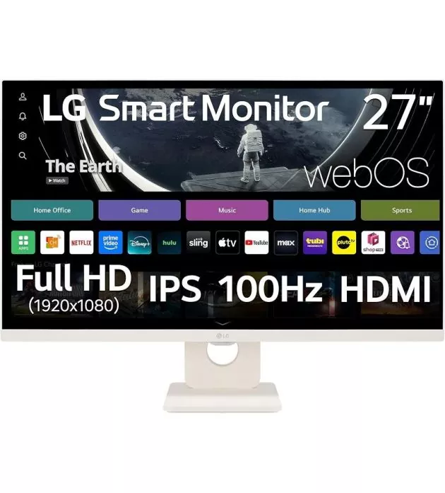LG 27U511SA-W 27″ Full HD IPS Smart Monitor with 100 Hz Refresh