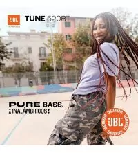 JBL Tune 520BT Wireless On-Ear Headphones - White