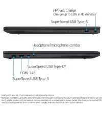 HP 17T-CN300 17.3" Laptop Core i5-1334U ports view