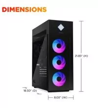 HP OMEN 45L GT22-3090 GAMING Desktop dimensions