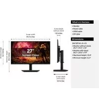 Samsung Odyssey G5 G50F 27" QHD dimensions