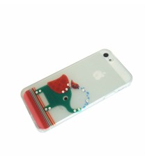 iPHONE 5 SILICONE STRASS COVER/CASE ELEPHANT/ROSE