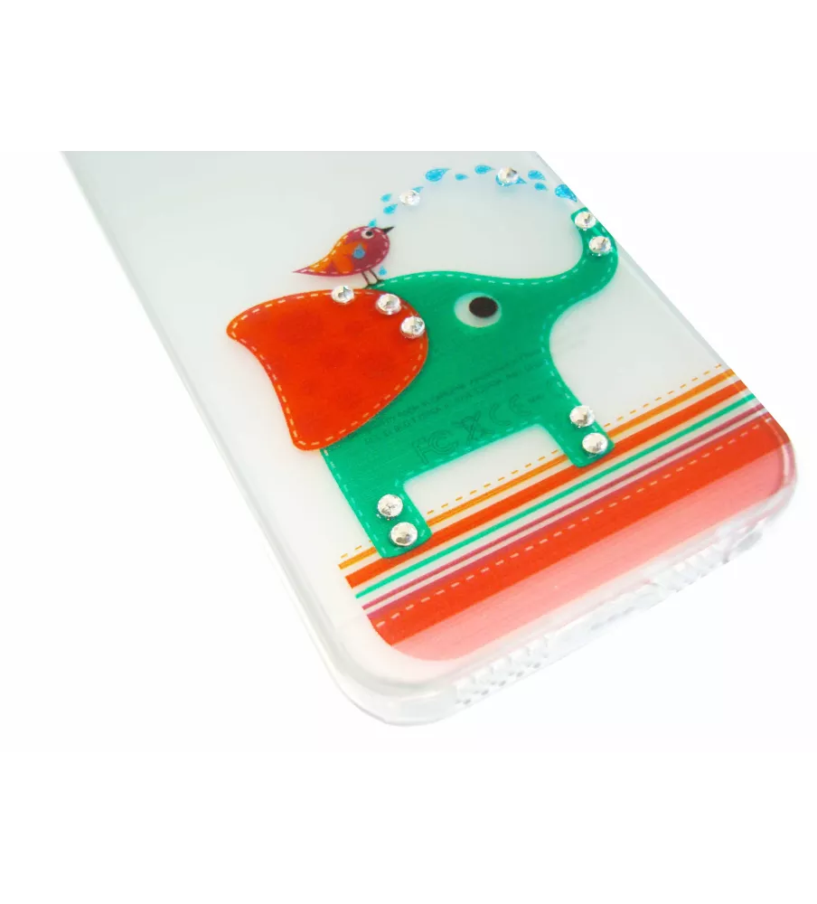 iPhone 5 /5s Silicon Strass cover Case elephant