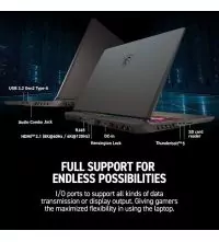 MSI Vector 16HX Ultra 7 255HX RTX 5070 Ti Gaming Laptop ports view