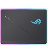 ASUS ROG Strix G18 Gaming Laptop back view illuminated logo