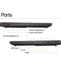 HP Victus 15 Gaming Laptop Core 7 240H RTX 5060 ports view