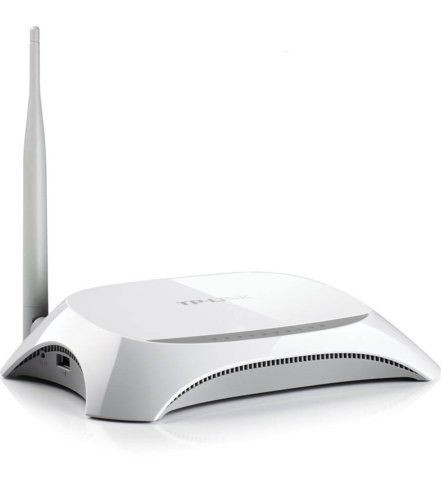 TP-LINK 3G/4G Router TL-MR3220 Wireless N150 , 2.4Ghz 150Mbps, Compatible with UMTS/HSPA/EVDO USB Modem, 1x 5dBi antennas