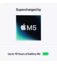Apple MacBook Air 15.3" Laptop M5 Chip MDVN4LL/A 18 hours battery