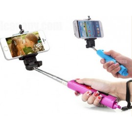 Selfie Stick Wireless Self Camera Bluetooth Monopod for IOS / Android System Devices ( Black/white/blue/pink) 