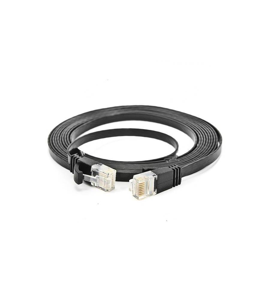 10m Cat6 RJ45 Giga High Speed Ultra-thin Flat LAN Network Cable Black