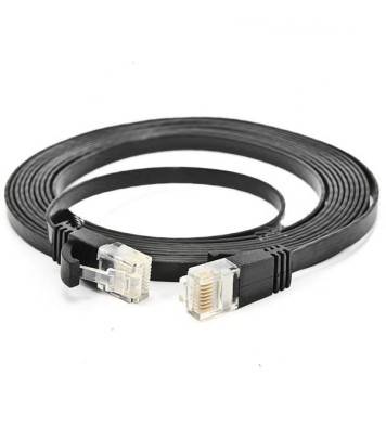 10m Cat6 RJ45 Giga High Speed Ultra-thin Flat LAN Network Cable Black