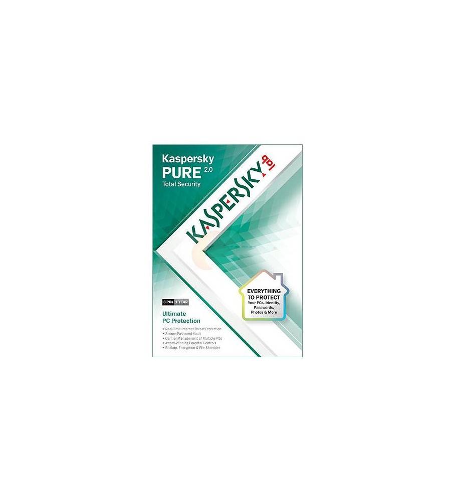 Kaspersky Antivirus and internet Security 3PC PURE 2.0 Redeem card