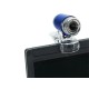 360 Rotating Blue Fashion 30M PC Camera USB 2.0 Webcam HD Camera Web Cam For PC
