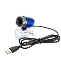 360 Rotating Blue Fashion 30M PC Camera USB 2.0 Webcam HD Camera Web Cam For PC