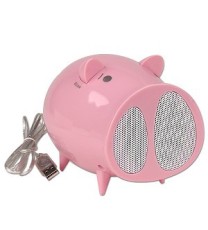 Pig Shape Fun Speakers and Fm radio . (Black and White colors)