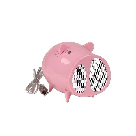 Pig Shape Fun Speakers and Fm radio . (Black and White colors)