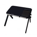 Aluminum Laptop Table and stand with Mouse Pad, Cup Pad and Pen Holder-Folding Lap Desk-Portable Notebook Table