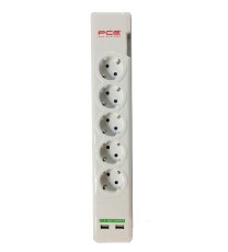 PCE Power Surge Protector + 2 usb charging ports & 5 AC outlets