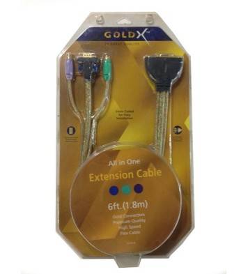 GoldX Extends SVGA Monitor, PS/ 2 Keyboard, and PS/ 2 Mouse Cables 