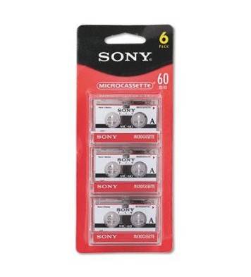 Sony 60 Minute Blank Microcassette Tapes MC-60, Set of 3