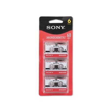 Sony 60 Minute Blank Microcassette Tapes MC-60, Set of 3