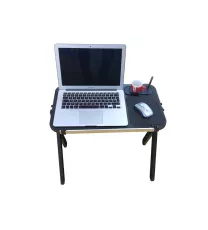 Aluminum Laptop Table and stand with Mouse Pad, Cup Pad and Pen Holder-Folding Lap Desk-Portable Notebook Table