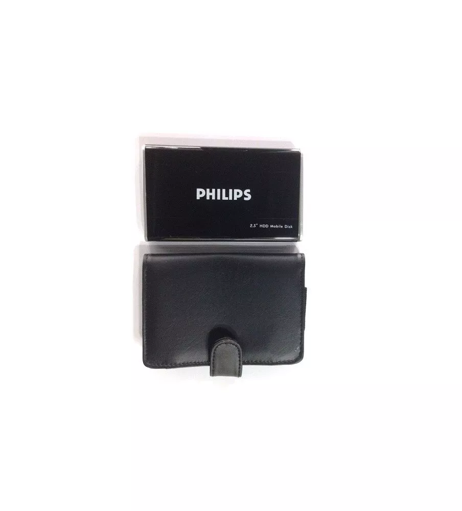 Philips usb 2.5" SATA enclosure kit + leather case protection