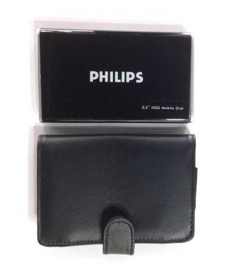 Philips usb 2.5" SATA enclosure kit + leather case protection