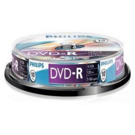 Philips DVD-R 16x 4.7GB/120 Minute Disc 10 Pack