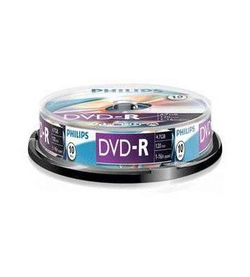 Philips DVD-R 16x 4.7GB/120 Minute Disc 10 Pack